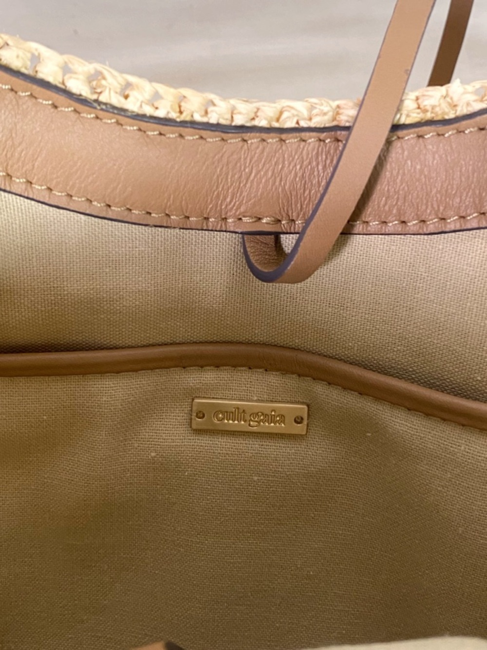 Cult Gaia Lucia Raffia Tote Bag - Picture 10 of 11